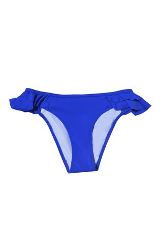 Endeep Kadın Fırfırlı Saks Mavi Bikini Altı